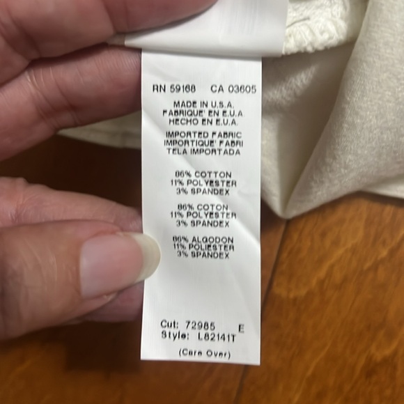 Karen Kane Natural Wide Leg Jeans Size 6 High-Rise Coastal Nautical Sailor - Picture 14 of 15